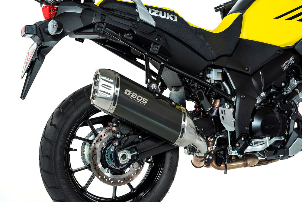 BOS Desert Fox Slip/On Exhaust EG (Euro 4) Carbon Steel For SUZUKI DL 1000 V-Strom 2017- | 1740510CS