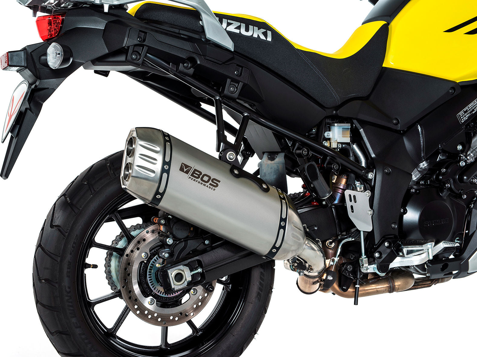 BOS Desert Fox Slip/On Exhaust EG (Euro 4) Stainless Steel matt For SUZUKI DL 1000 V-Strom 2017- | 1740510SM