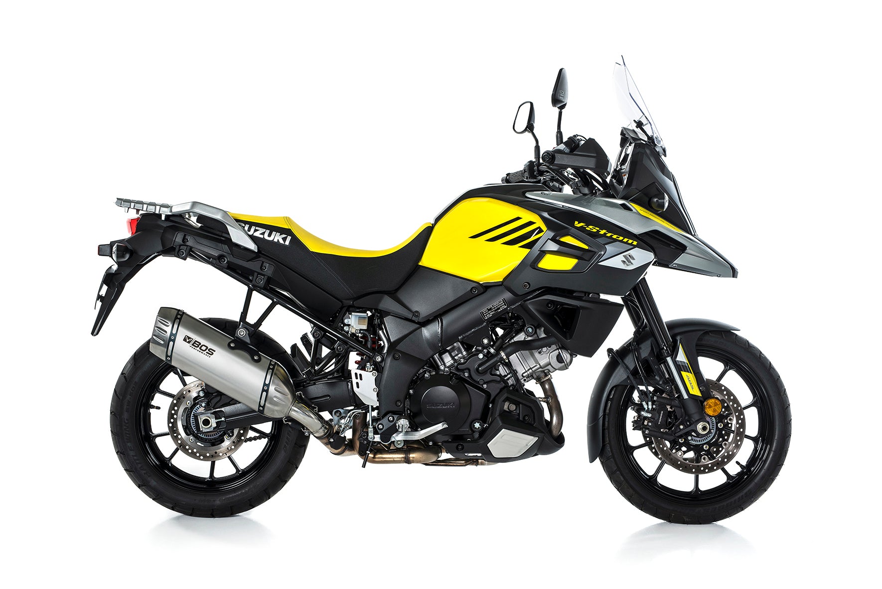 BOS Desert Fox Slip/On Exhaust EG (Euro 4) Stainless Steel matt For SUZUKI DL 1000 V-Strom 2017- | 1740510SM