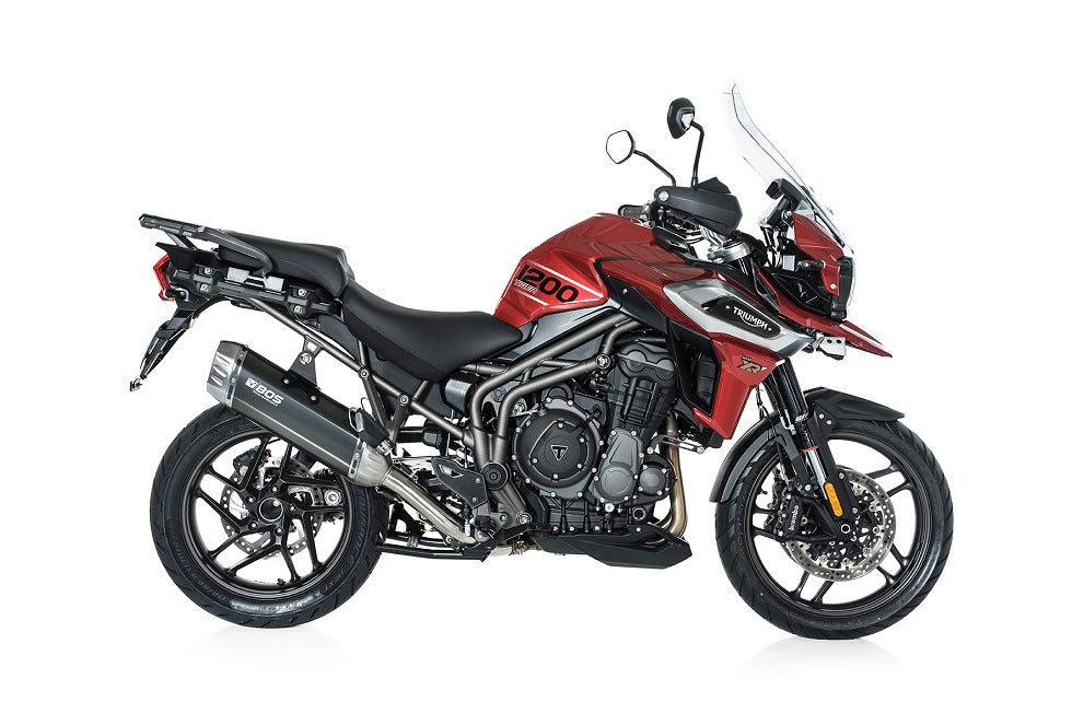 BOS Desert Fox Slip/On Exhaust EG (Euro 4) Carbon Steel For TRIUMPH Tiger 1200 XC/XR 2017 | 1740812CS