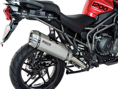BOS Desert Fox Slip/On Exhaust EG (Euro 4) Stainless Steel matt For TRIUMPH Tiger 1200 XC/XR 2017 | 1740812SM