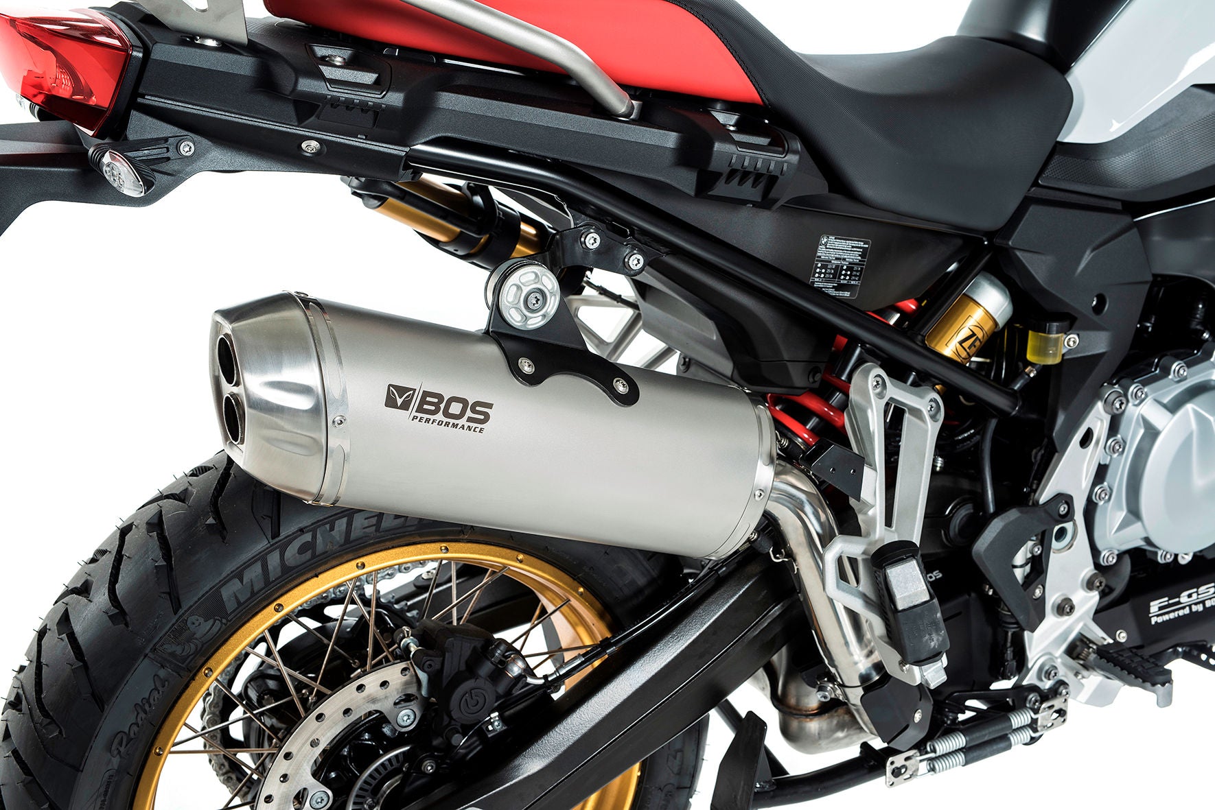 BOS Dunefox Slip/On Exhaust EG (Euro 4) Stainless Steel matt For BMW F 750 GS/ F 850 GS 2017- | 1840085SM