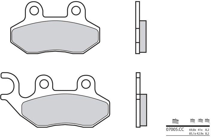 BREMBO Brake Pads 07005CC Carbon Ceramic | 07005CC