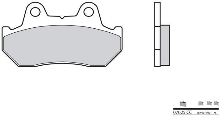 BREMBO Brake Pads 07025CC Carbon Ceramic | 07025CC