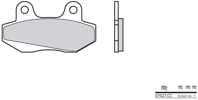 BREMBO Brake Pads 07027CC Carbon Ceramic | 07027CC