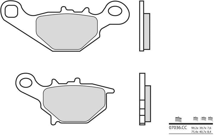 BREMBO Brake Pads 07036CC Carbon Ceramic | 07036CC