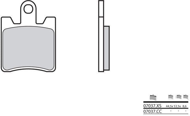 BREMBO Brake Pads 07037CC Carbon Ceramic | 07037CC