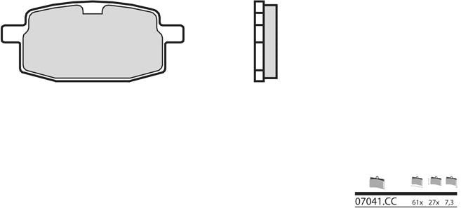 BREMBO Brake Pads 07041CC Carbon Ceramic | 07041CC