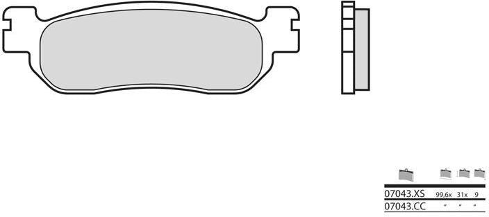 BREMBO Brake Pads 07043CC Carbon Ceramic | 07043CC
