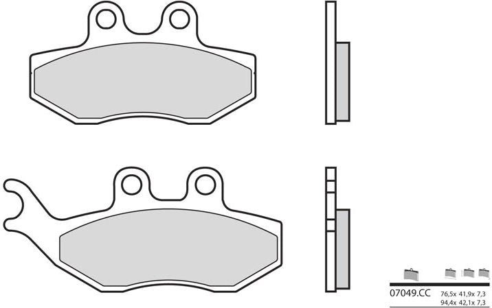 BREMBO Brake Pads 07049CC Carbon Ceramic | 07049CC