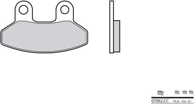 BREMBO Brake Pads 07062CC Carbon Ceramic | 07062CC