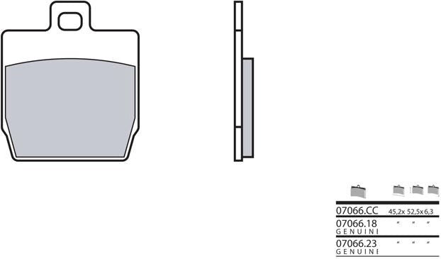BREMBO Brake Pads 07066CC Carbon Ceramic | 07066CC