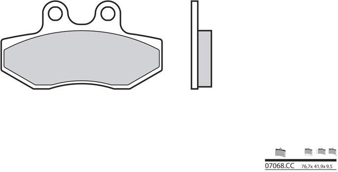 BREMBO Brake Pads 07068CC Carbon Ceramic | 07068CC