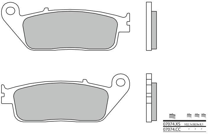 BREMBO Brake Pads 07074CC Carbon Ceramic | 07074CC
