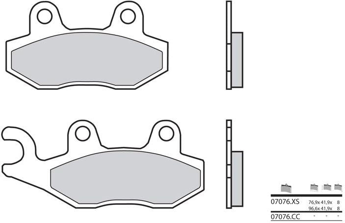 BREMBO Brake Pads 07076CC Carbon Ceramic | 07076CC