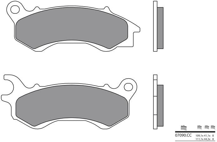 BREMBO Brake Pads 07090CC Carbon Ceramic | 07090CC