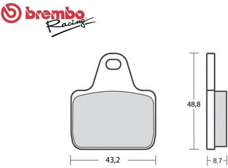 Brembo REAR SINTERED BRAKE PAD FOR CALIPER | 07787470