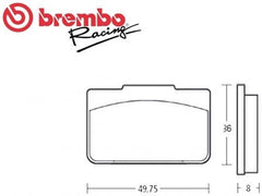 Brembo REAR BRAKE PAD FOR BRAMBO CALIPER X206101 / X206121 | 07934010
