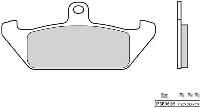 BREMBO Brake Pads 07BB0606 Organic | 07BB0606