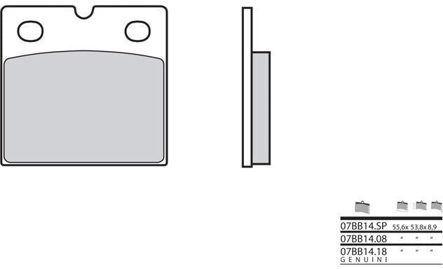 BREMBO Brake Pads 07BB1408 Organic | 07BB1408