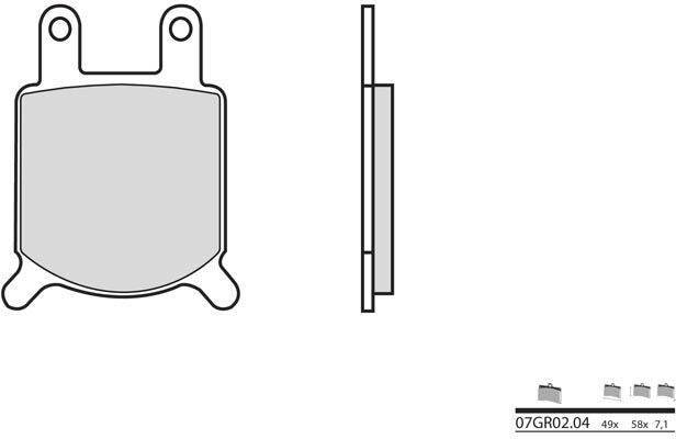 BREMBO Brake Pads 07GR0204 Organic | 07GR0204