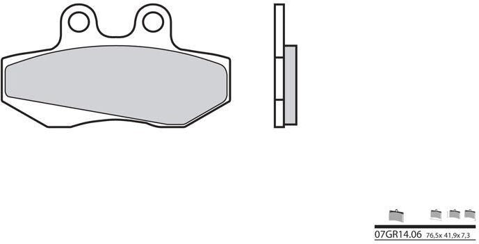 BREMBO Brake Pads 07GR1406 Organic | 07GR1406