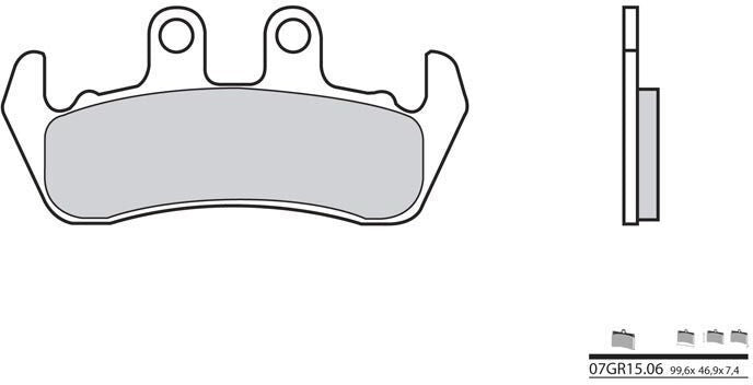 BREMBO Brake Pads 07GR1506 Organic | 07GR1506