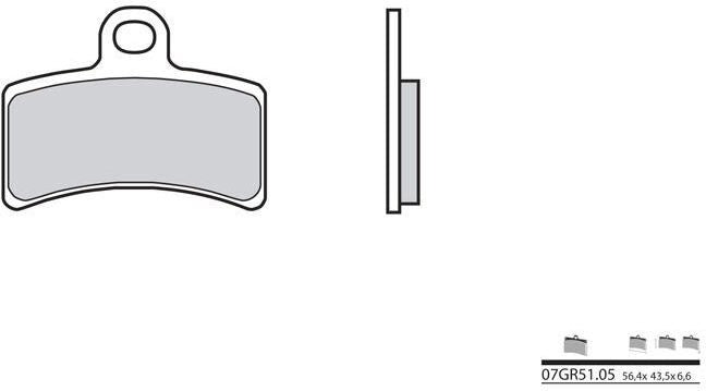BREMBO Brake Pads 07GR5105 Organic | 07GR5105