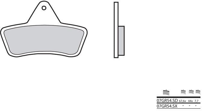 BREMBO Brake Pads 07GR54SD Sintered Metal | 07GR54SD