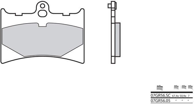 BREMBO Brake Pads 07GR5605 Organic | 07GR5605