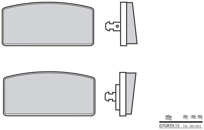 BREMBO Brake Pads 07GR5915 Organic | 07GR5915