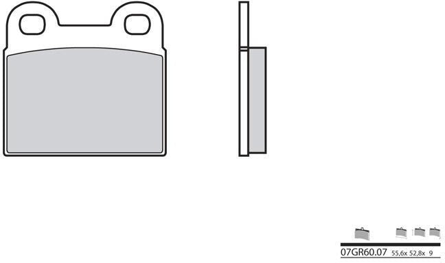BREMBO Brake Pads 07GR6007 Organic | 07GR6007