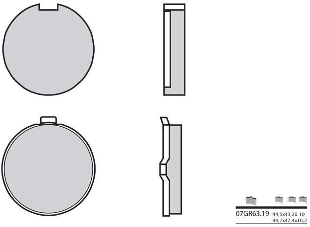 BREMBO Brake Pads 07GR6319 Organic | 07GR6319