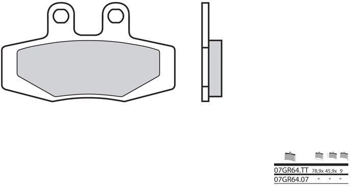 BREMBO Brake Pads 07GR6407 Organic | 07GR6407