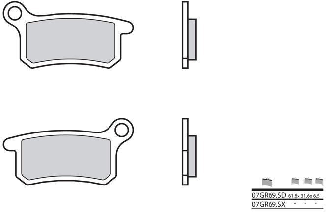 BREMBO Brake Pads 07GR69SD Sintered Metal | 07GR69SD