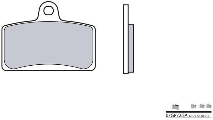 BREMBO Brake Pads 07GR72SA Sintered Metal | 07GR72SA