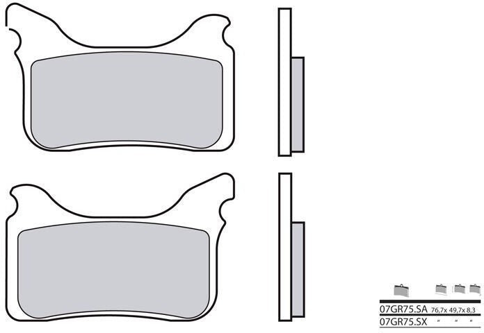 BREMBO Brake Pads 07GR75SX Sintered Metal | 07GR75SX