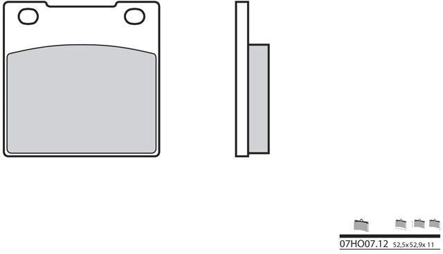 BREMBO Brake Pads 07HO0712 Organic | 07HO0712