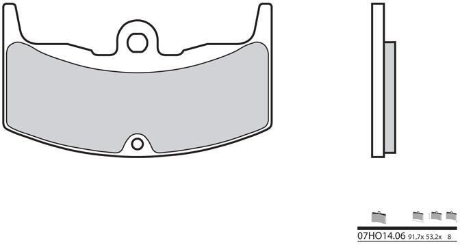 BREMBO Brake Pads 07HO1406 Organic | 07HO1406