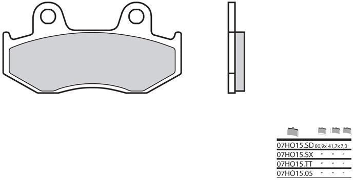 BREMBO Brake Pads 07HO1505 Organic | 07HO1505