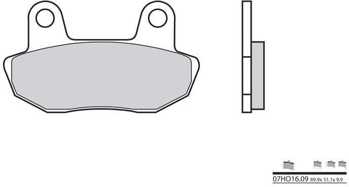BREMBO Brake Pads 07HO1609 Organic | 07HO1609