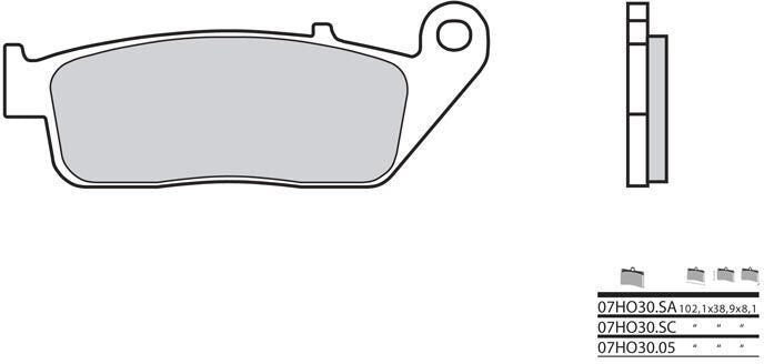 BREMBO Brake Pads 07HO3005 Organic | 07HO3005
