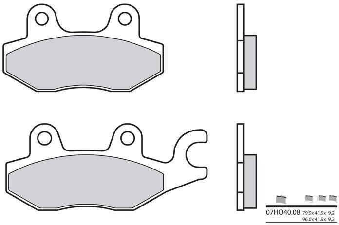 BREMBO Brake Pads 07HO4008 Organic | 07HO4008