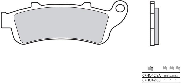 BREMBO Brake Pads 07HO42LA Sintered Metal | 07HO42LA