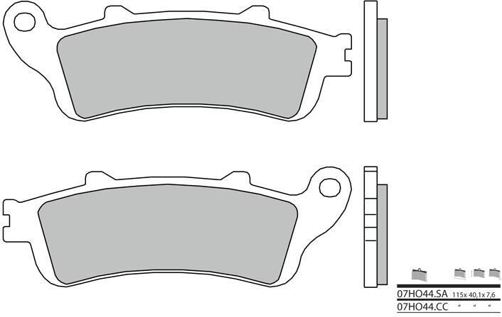 BREMBO Brake Pads 07HO44SA Sintered Metal | 07HO44SA