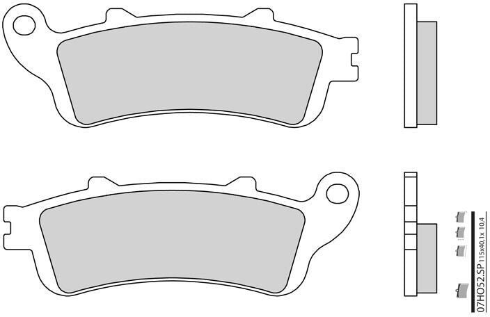 BREMBO Brake Pads 07HO52SP Sintered Metal | 07HO52SP