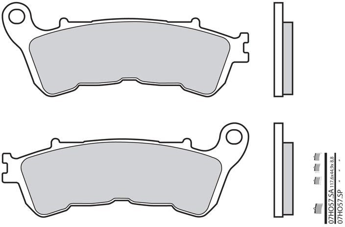 BREMBO Brake Pads 07HO57LA Sintered Metal | 07HO57LA