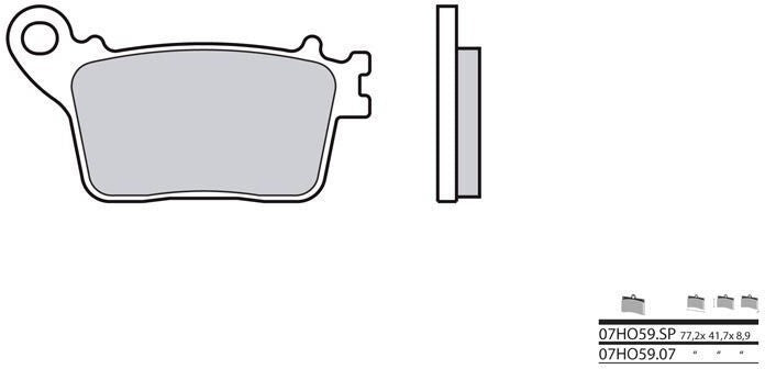 BREMBO Brake Pads 07HO59SP Sintered Metal | 07HO59SP