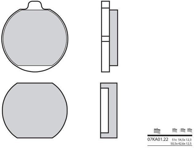 BREMBO Brake Pads 07KA0122 Organic | 07KA0122