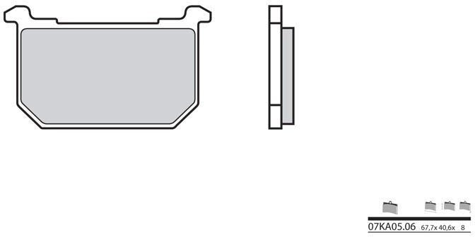 BREMBO Brake Pads 07KA0506 Organic | 07KA0506